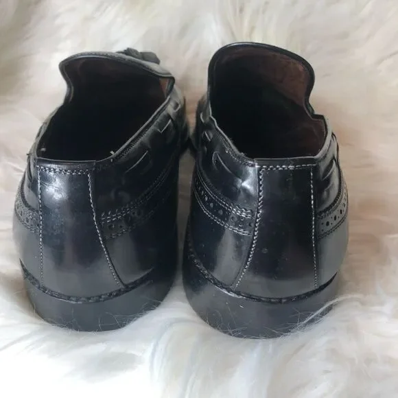 ALLEN EDMONDS BERWICK WINGTIP Tassle SLIP ON LEATHER LOAFER SHOE 10D - Picture 7 of 13